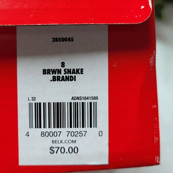 KIM ROGERS Faux Brown Faux Snakeskin Low Heel Brandi Booties | Size 8 (NIB) - Picture 6 of 7